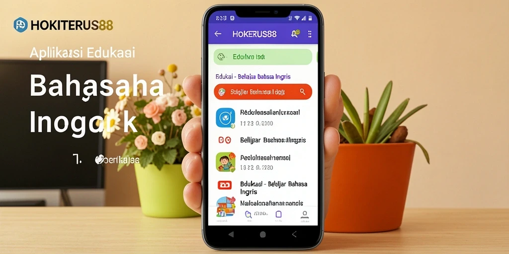 Antarmuka HOKITERUS88 yang menarik dan interaktif untuk belajar Bahasa Inggris.