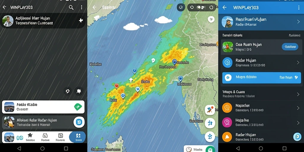 Tampilan antarmuka WINPLAY303 yang menampilkan radar hujan secara real-time.